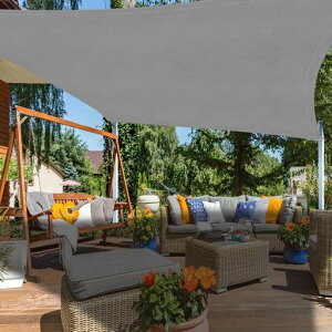 オーニングサンシェード3m大型防水効果日よけシェード目隠しシート涼風シェードUVカット(2.5mx3mグレー)