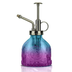 LanQii霧吹きじょうろガラス植物園芸アンティーク調インテリアアウトドアおしゃれ観葉植物掃除スプレー水差し散水安定した散水が行えるガーデニング水やり花壇フラワー栽培オフィス小…