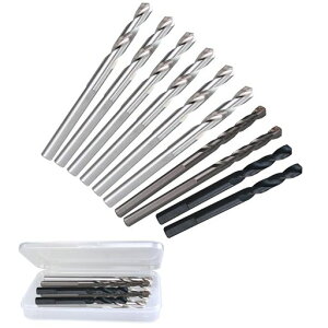 WOWSUPM6.35mmパイロットドリルビットセットホールソーアーバー用高速度鋼と超硬チップドリルビット複数の材料を切断硬質金属木材プラスチックスタックレンガ10個セットC