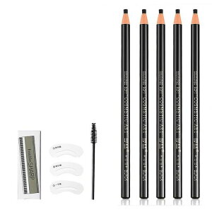 Gevlonecirlyアイブロウアイブロウペンシル超細芯耐水・耐汗・耐皮脂落ちにくい自然仕上げ6色一体型ブラシ保護カバー付き(03茶色)