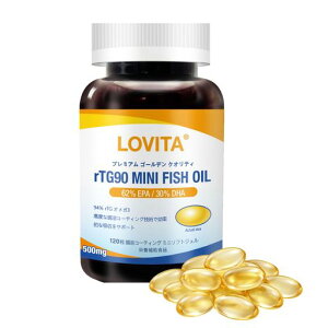 LOVITA �I���K3 ���� �T�v�������g ���Z�x94% rTG�^ EPA620mg+ DHA300mg ���z�� �y�A�C�X�����h�Y�����g�p/�č����z ���n�� �R�[�e�B���O ���݂₷�� 120��(60����)