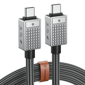 Yottamaster USB Type-C �P�[�u��(0.5m) 240W PD�}���[�d�Ή� 20Gbps�����f�[�^�]�� 8K@60Hz�r�f�I�f�B�X�v���C���T�|�[�g ���b�v�g�b�v�ɑΉ�