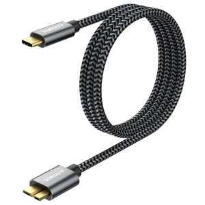 SUNGUY USB C to Micro B 3.1 �P�[�u�� 1M �ő�10Gbps�f�[�^�]�� �����b�L�R�l�N�^ USB 3.1 �O�t��HDD/SSD �n�[�h�h���C�u/MacBook (Pro)/Galaxy S5 Note 3�ȂǑΉ�