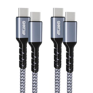 GHNTJAPUSBCtoUSBC�P�[�u��0.3M/2�{�Z�b�g�^�C�vc�P�[�u��PD�Ή�60W�}���[�d�����]��TypeCtoTypeC�f���h�~iPhone16�AMacBook�AiPad�AGalaxy��usb-c�@��Ή�