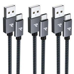 �y1m+2m+3m 3�{/���zRAMPOW usb c �P�[�u�� �^�C�vc �P�[�u�� 15W�}���[�d QuickCharge3.0�Ή� USB2.0�K�i iPhone17/Air/16/16e/15 �[�d Sony Xperia/Samsung/Asus