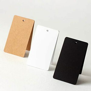 Sweetimes紙ラベルタグ手書きクラフト紙値札糸付き下げ札無地3色300枚セットNo.144