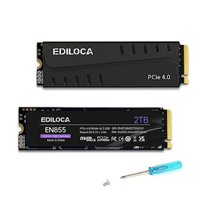 EdilocaEN855SSD�q�[�g�V���N�t��2TBPCIeGen4x4NVMeM.22280PS5����m�F�ςݍő�Ǎ�:7400MB/s�ő发��:6800MB/s3DNANDTLC����SSDDRAM�L���b�V������