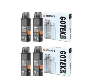 �A�X�p�C�A GoTek X2/ GoTek PRO pod�J�[�g���b�W 4.5ml �l�ߑւ� �y0.6���z ���� ��R�l for Aspire GoTek Series �d�q�^�o�R �j�R�`���Ȃ����L�b�h�Ȃ�(4��)