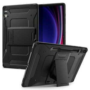 SpigenGalaxyTabS10Plus�P�[�XGalaxyTabS9Plus�J�o�[�Ռ��z���ϏՌ��[�d�L�b�N�X�^���h2�d�\���ϋv���^�t�E�A�[�}�[�v��ACS06835(�u���b�N)