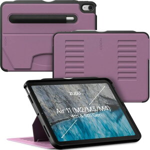 ZUGUCASEiPadAir�P�[�X11�C���`(M42026&M32025&M22024)/10.9�C���`��5����&��4����(2022/2020)�ɔ������Ռ��ی�8�i�K�X�^���h�@�\�y���z���_�[