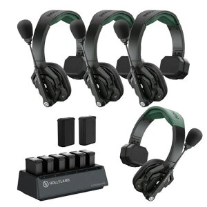 HollylandSolidcomSEPro-4S���C�����X�C���J��4��Z�b�g1.9G�S��d�����C���^�[�z���w�b�h�Z�b�g�V�X�e��ENC�m�C�Y�L�����Z�����O���╗�ɋ����ϐ��C���z���g�p�\400m�`�������ő�ʘb�l��11�l