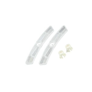 BULLSPANN自転車リフレクター反射板12.7x2x1.2cm直径11mmバイククロスバイクマウンテンバイクプラスチック1セットホワイト