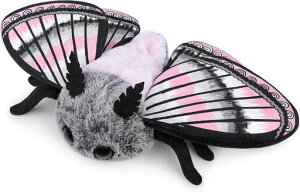 ZHONGXINMADEかわいい蛾のぬいぐるみ、灰色の蛾のぬいぐるみ11インチ、手作りの大きな蛾の昆虫のぬいぐるみモデルおもちゃ、ユニークな子供用ぬいぐるみギフトコレクション