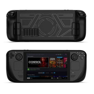 SteamDeck用カバースチームデッキ対応保護ケースTPU製一体式着脱簡単グリップデザイン全面保護衝撃吸収落下防止防塵防汚滑り止め指紋防止アクセサリー(ブラック)