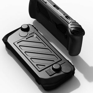 Skull&Co.ROGALLYX専用保護ケース+フロントカバーセット滑りやキズ防止耐衝撃スタンドなし直立デザイン「黒」