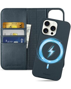 SHIELDON iPhone 15 Pro Max�Ή��蒠�^�P�[�X 2in1������ �{�v ���O�����R �A�C�z��15 �v���}�b�N�X�p�J�o�[ �Ռ��z�� �J�[�h���[ ���u���X�^���h�@�\ �}�O�l�b�g���� [RFID�u���b�L���O]�S�ʕی�