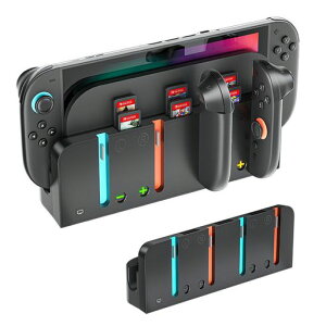 Switch2�W���C�R���p�[�d�X�^���hTomistan�X�^���h�j���e���h�[�X�C�b�`2JoyCon�p�R���g���[���[�[�d�Ή�4�䓯�����z�[�d�\�W���C�R���p�E/���}���[�d��LED�[�d�w�������v�t��