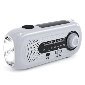 防災ラジオ手回し充電ラジオLED懐中電灯緊急ラジオソーラー充電ラジオ5つのランプビーズLED4速スイッチラジオ小型AM/FM持ち運べやすい気象ラジオ重さ約250g災害用ラジオSOSアラート付き大…