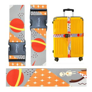 TeeoffLuggageStrapsSuitcaseBelts�ו��X�g���b�v�X�[�c�P�[�X�x���g�g���x���o�b�O�A�N�Z�T���[���߉\��220CM(GeometricET-2Pack)