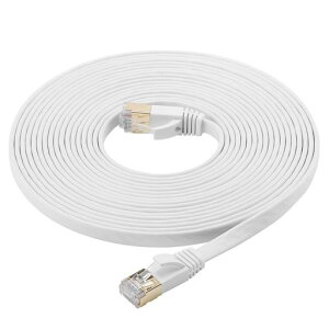 Cat7LAN�P�[�u��5m�z���C�gFOSTO�C�[�T�l�b�g�P�[�u���E���g���t���b�g�P�[�u������STP�ܐ܂�h�~RJ45�R�l�N�^�M�K�r�b�g10Gbps/600MHz�����b�L�R�l�N�^5M��