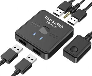 USBؑ֊22oUSB2.0؂ւ2PCŃL[{[h/}EX/v^/XLi/WebJȂǂLUS-B؂ւ@}EXL[{[h؂ւ1̃v^[2̃p\RŎgpU-SBZc