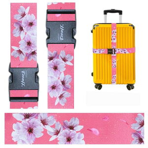 TeeoffLuggageStrapsSuitcaseBelts�ו��X�g���b�v�X�[�c�P�[�X�x���g�g���x���o�b�O�A�N�Z�T���[���߉\��220CM(Sakura-2Pack)