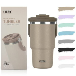 TYESO �^���u���[ �X�g���[�t�� 600ml ���� �ۗ�ۉ� ��e�� �X�e�����X�{�g�� �W�t�� ���ڂ�Ȃ� �E�H�[�^�[�{�g�� �����^�� �����t �^��f�M ��d�\�� �L�� ������ �R��Ȃ� �A�E�g�h�A �c