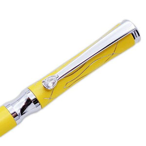 LACHIEVALUX人氣高級筆記具文房具スイス製クリスタルクリップ付き、高級金属ボールペンギフトセット(ドイツ製インク、黒と青それぞれ一本付き)?