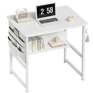 YeTom机pcデスク勉強机幅80cm作業机収納袋付きパソコンデスク小さいワークデスクモニターアーム取付対応組立簡単ビンテージ