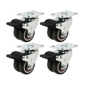 Yetaha �v���[�g���L���X�^�[ �ԗ� �u���[�L�t�� 2�C���` 4�Z�b�g �ω׏d220kg 360�x��] ���݃L���X�^�[ �É� �S���ԗ� ��ւ�DIY�p �Ƌ�����L�b�g ���t���ȒP (2�C���`���x4)