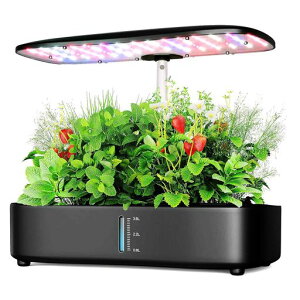 水耕栽培キット、LED植物成長ライトとスマートディスプレイを搭載し、簡単に操作できます。自動水循環システムとタイマー機能により、3つの栽培モードが提供され、12種類の植物を栽培…