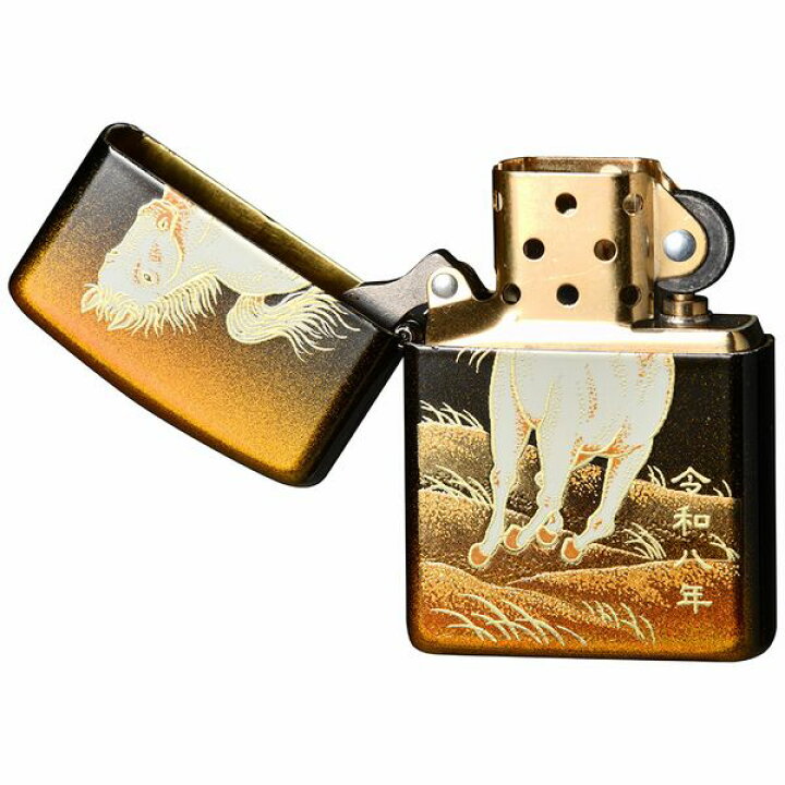 楽天市場】新製品！！ ZIPPO 本金蒔絵 令和8年度 干支 午 2LAC-HORSE 