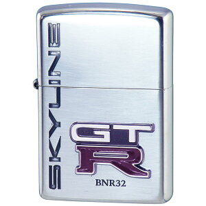 ZIPPO NISSAN EMBLEM �X�J�C���C�� SKYLINE GT-R ���Y�G���u����SV�yBNR32�z�V���o�[ ��ʉ��H �W�b�|�[