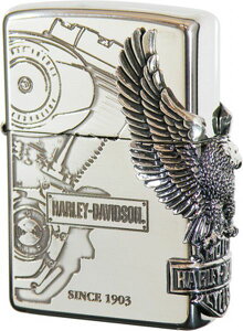 ZIPPO �W�b�|�[ HARLEY DAVIDSON �n�[���[�_�r�b�h�\�� HDP-03 �T�C�h���^�� �V���o�[�C�u�V �G�b�`���O �V���o�[�C�u�V���^��