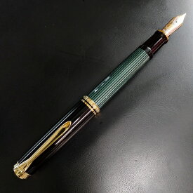 Pelikan ペリカン スーベレーン M1000 グリーンストライプ 緑縞 Green stripe ロジウム装飾18金ペン先 万年筆