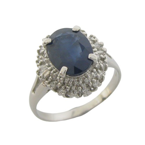 JEWELRY（ジュエリー）サファイアリング 指輪 PT900（プラチナ）／ダイヤモンド（0.25ct）11号 ランクA 5.0g