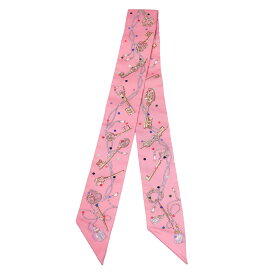 HERMES (エルメス) ツイリーレクレアポア スカーフ ピンク シルク 未使用 A78 ギフト 人気 ブランド 結婚式 無地 フォーマル おしゃれ