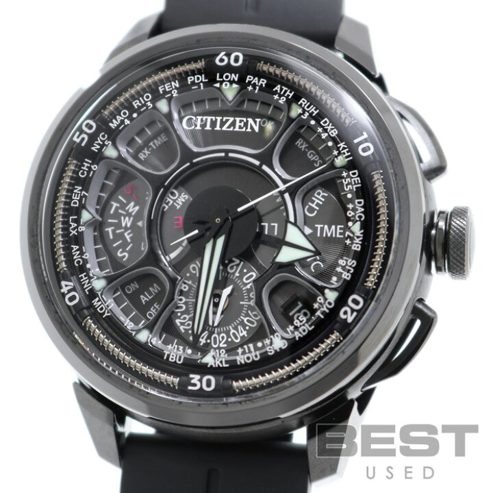 楽天市場 シチズン Citizen サテライトウェーブ Cc7005 16f F990 T メンズ ブラック チタン 腕時計 時計 Satellite Wave Gps Black Ti 中古 Best Vintage