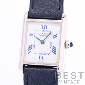 カルティエ 【CARTIER】 マストタンク SM W1014054 レディース ホワイト シルバー925 腕時計 時計 MUST TANK SMALL MODEL WHITE SV925 【中古】