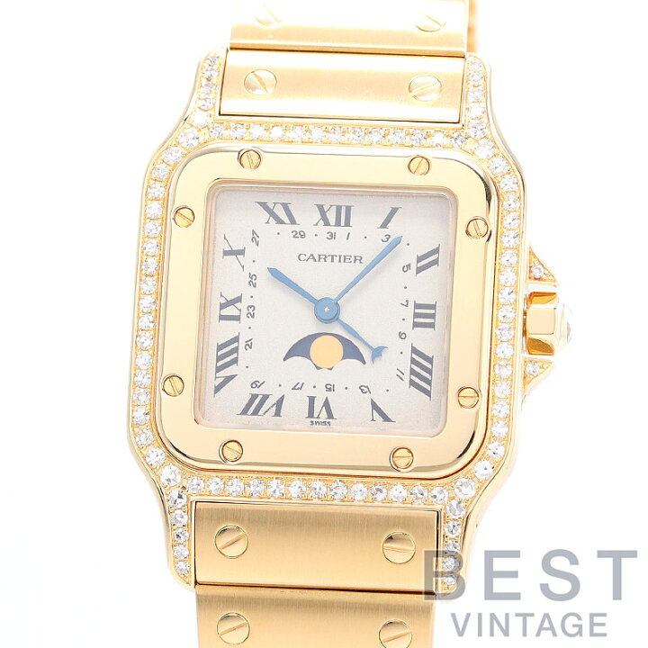 楽天市場】【OH済】 カルティエ 【CARTIER】 サントスガルベLM ムーン  