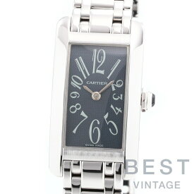 カルティエ 【CARTIER 】 タンクアメリカンSM W26051L1 レディース グレー K18ホワイトゴールド 腕時計 時計 TANK AMERICAN SM GRAY K18WG 【中古】