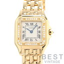 【OH済】 カルティエ 【CARTIER】 パンテールSM WF3070B9 レディース シルバー K18イエローゴールド 腕時計 時計 PANTHERE CLASSIQUE ET FIGARO SMALL MODEL SILVER K18YG ダイヤモンドベゼル【中古】