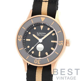 【お買い物マラソン限定クーポン配布中!】ブランパン 【BLANCPAIN】 フィフティファゾムス 70周年記念 Act3 5901-5630-NANA (N05901O05603ONNANA) メンズ ブラック 9Kブロンズゴールド 腕時計 時計 FIFTY FATHOMS 70TH ANNIVERSARY ACT 3 【中古】