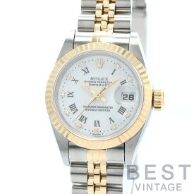 【OH済】 ロレックス 【ROLEX】 オイスターパーペチュアル デイトジャスト 69173G レディース ホワイト ステンレススティール/K18イエローゴールド 腕時計 時計 OYSTER PERPETUAL LADY-DATEJUST 26 WHITE SS/K18YG コンビ D10Pダイヤモンド【中古】