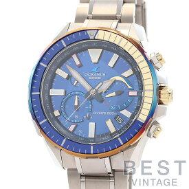 カシオ 【CASIO】 オシアナス カシャロ ダイバーズモデル OCW-P2000D-2AJF メンズ ブルー チタン 腕時計 時計 OCEANUS CACHALOT DIVERS MODEL BLUE TI 【中古】