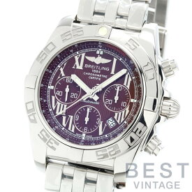 ブライトリング 【BREITLING 】 クロノマット44 AB011012/K522/375A (A011K22PA) メンズ ミラージュレッド (バーガンディー) ステンレススティール 腕時計 時計 CHRONOMAT44 RED SS 【中古】