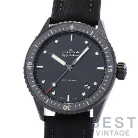 【お買い物マラソン限定クーポン配布中♪】ブランパン 【BLANCPAIN】 フィフティ ファゾムス バチスカーフ 5000-0130-B52A (N050000001030NB52A) メンズ ブラック セラミック 腕時計 時計 FIFTY FATHOMS BATHYSCAPHE BLACK CE 【中古】【中古】