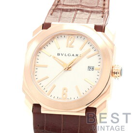 お買い物マラソン23日20時スタート★限定クーポン配布中!ブルガリ 【BVLGARI 】 オクト ソロテンポ 102119 (BGOP38WGLD / BGOP38G) メンズ シルバー K18ローズゴールド OCTO SOLOTEMPO SILVER K18RG K18PG K18ピンクゴールド【中古【中古】