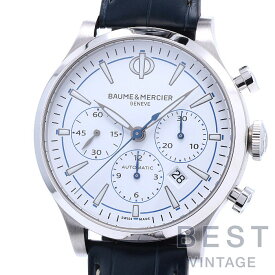 ボーム＆メルシェ 【BAUME&MERCIER】 ケープランド クロノグラフ 日本限定 M0A10437 メンズ ホワイト ステンレススティール 腕時計 時計 CAPELAND CHRONOGRAPH JAPAN LIMITED WHITE SS MOA10437 ボームアンドメルシェ【中古】