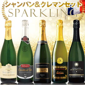 ワイン 金賞 シャンパーニュ ＆ クレマン 5本セット | 送料無料 フランス シャンパーニュ スパークリングセット メルロー カベルネフラン 内祝い お歳暮 還暦祝い 贈答 新築祝い ギフトセット 敬老の日 お祝い返し 祝い 贈り物 お祝い 贈答品 ギフト 御歳暮瓶内二次発酵